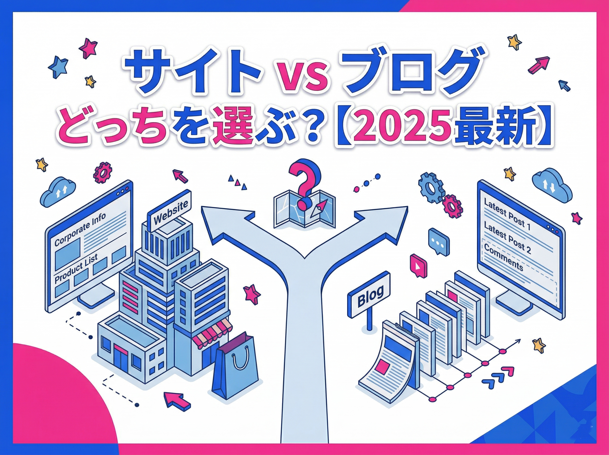 【2025最新】サイトとブログの違いを徹底解説！初心者でもわかる目的別の選び方
