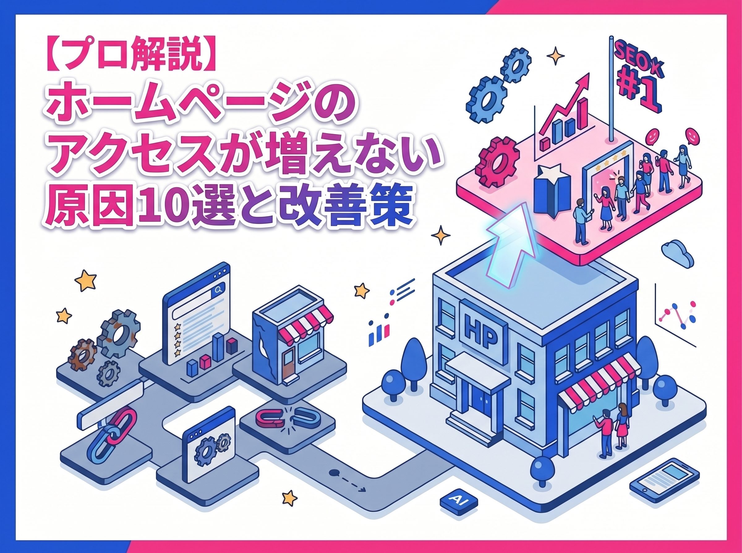 【プロが徹底解説】ホームページのアクセスが増えない原因10選と今すぐできる改善策
